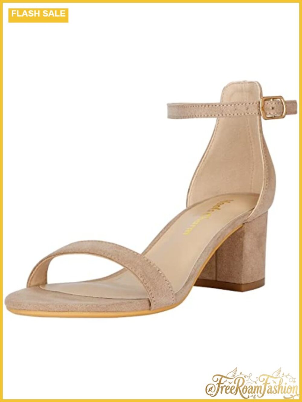 Women's Strappy Chunky Block Low Heeled Sandals 2 Inch Open Toe Ankle Strap